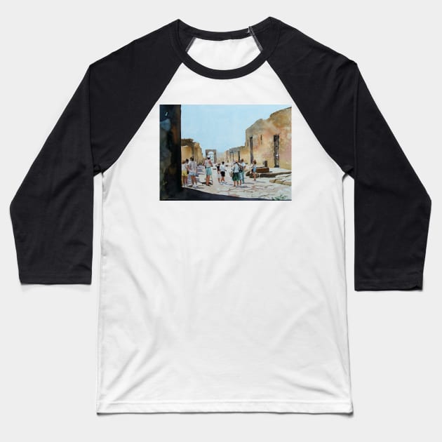 Pompeii Baseball T-Shirt by arlyon